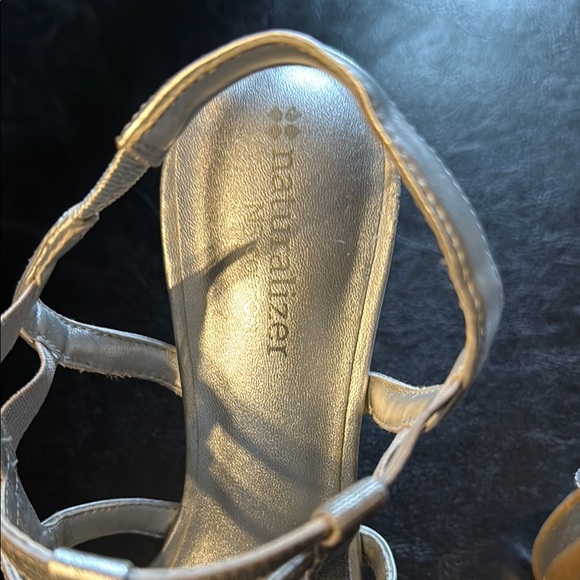 Naturalizer Silver Strappy Heels - Picture 4 of 7